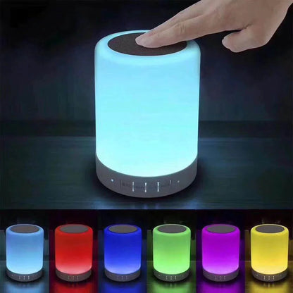 “4-in-1 LED Touch Night Lamp with Bluetooth Speaker – Multicolor Bedside Light”